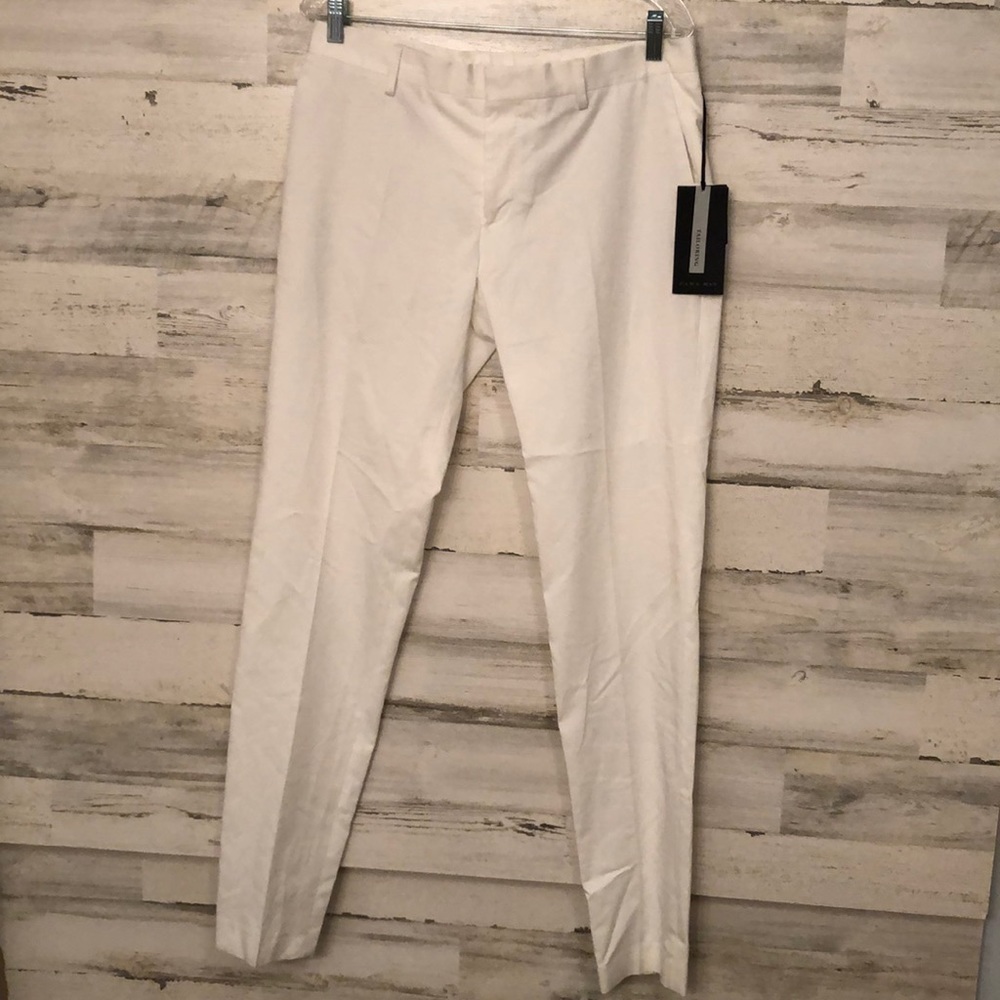 Zara Man tailored white pants NWT
